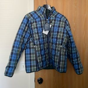 Blue and green checkered jacket